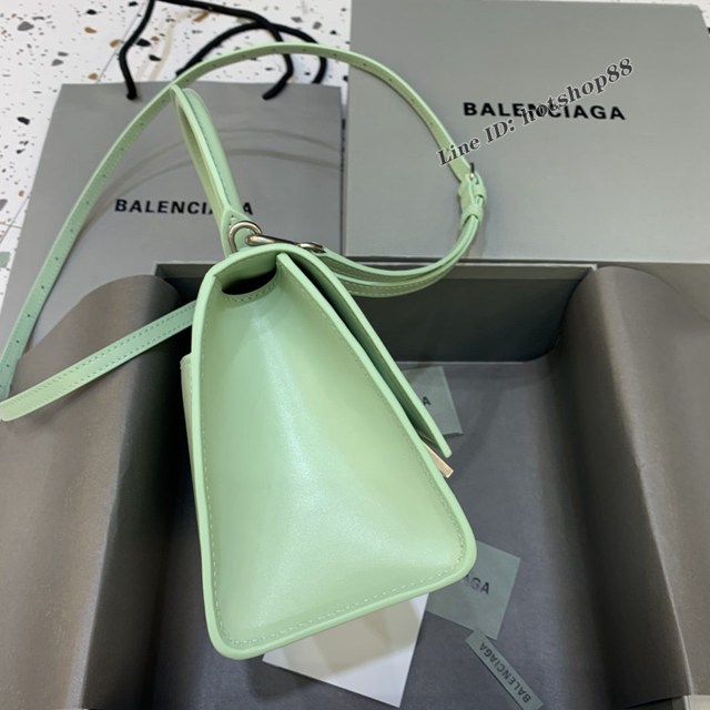 Balenciaga專櫃爆款小號Hourglass手提肩背女包 巴黎世家亮藍色沙漏包 fyj1729